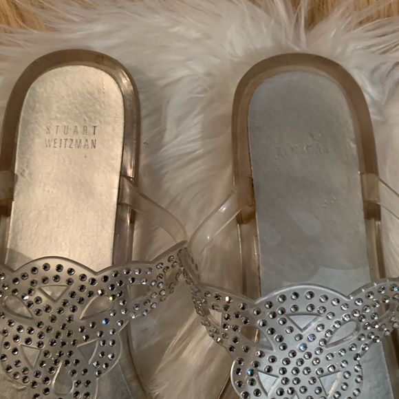 STUART WEITZMAN JELLY RHINESTONE FLATS. - Picture 4 of 5